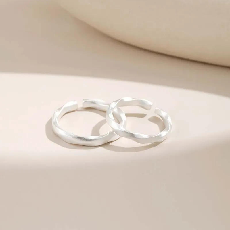 7℃ Sterling Silver Rings Unisex-1