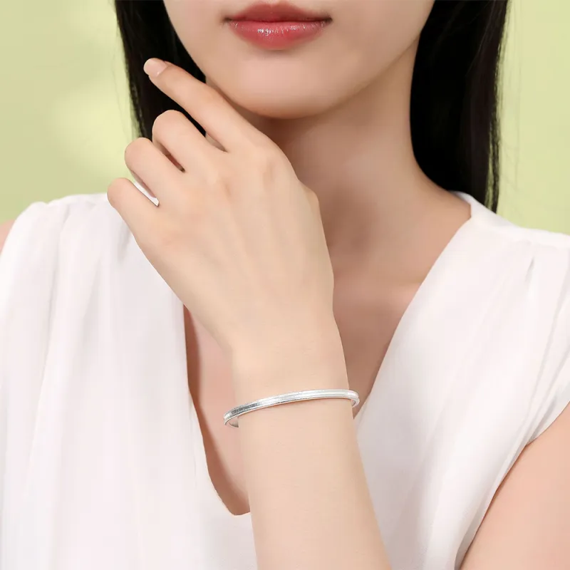 7℃ 999 Fine Silver Bangles Unisex-1