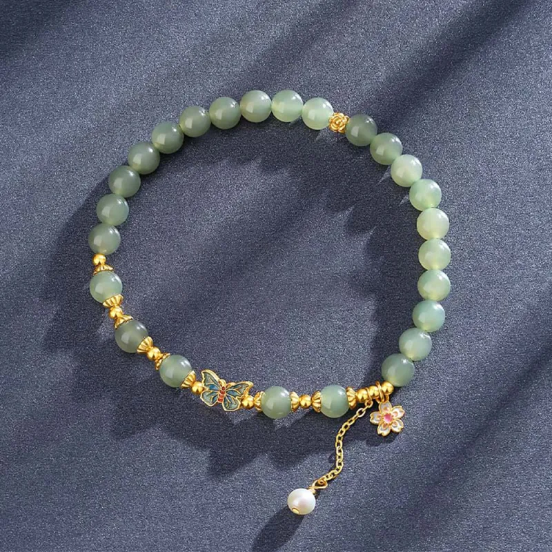 7℃ Hetian Jade Bracelets Green Jade Unisex-3