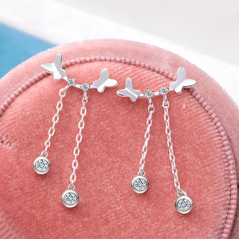 7℃ S925 Silver Drop Earrings Women's-1