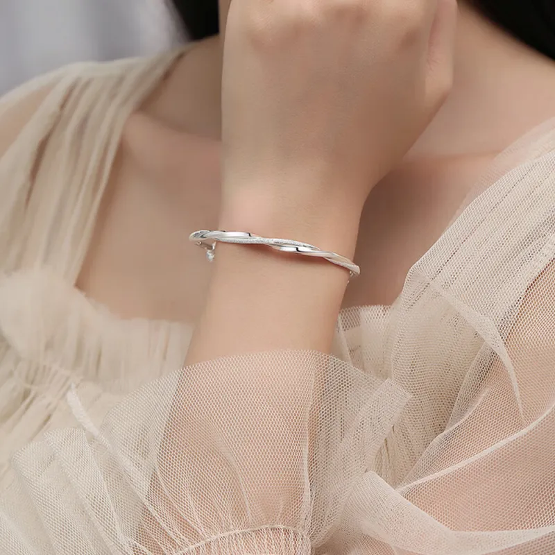 7℃ 999 Fine Silver Bangles Unisex-4