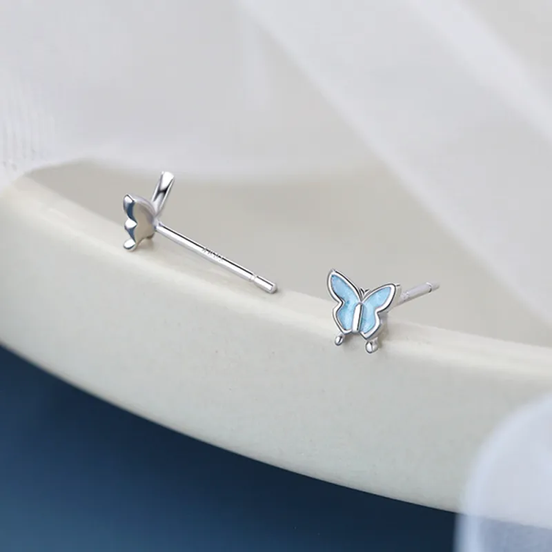 7℃ S925 Silver Stud Earrings Women's-4