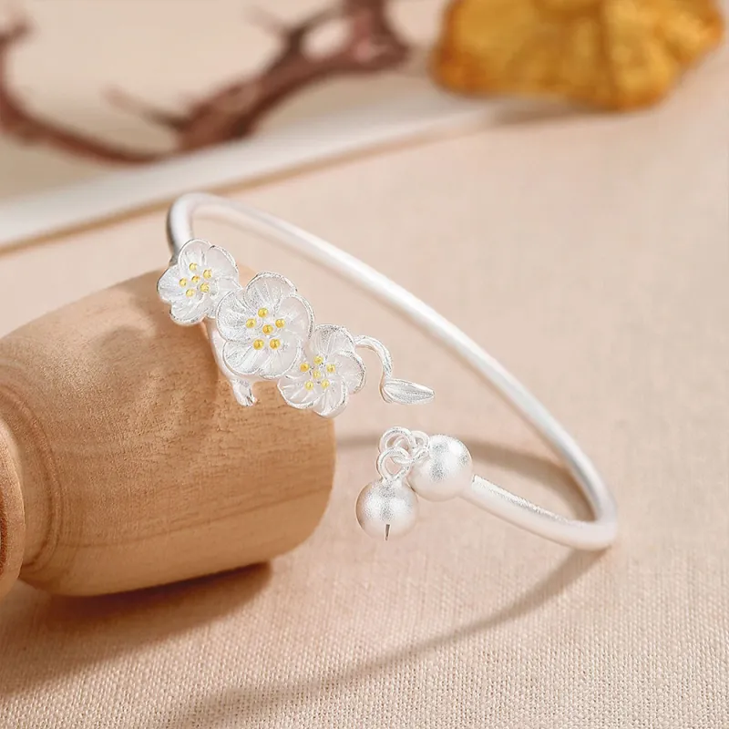 7℃ Sterling Silver S999 Bangles Unisex-3