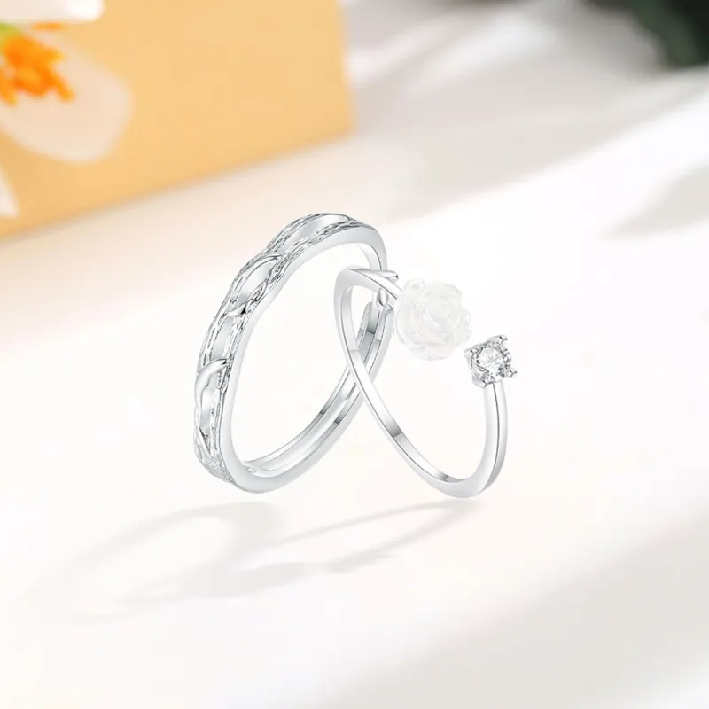7℃ S999 Fine Silver Full Silver Ring Unisex-3