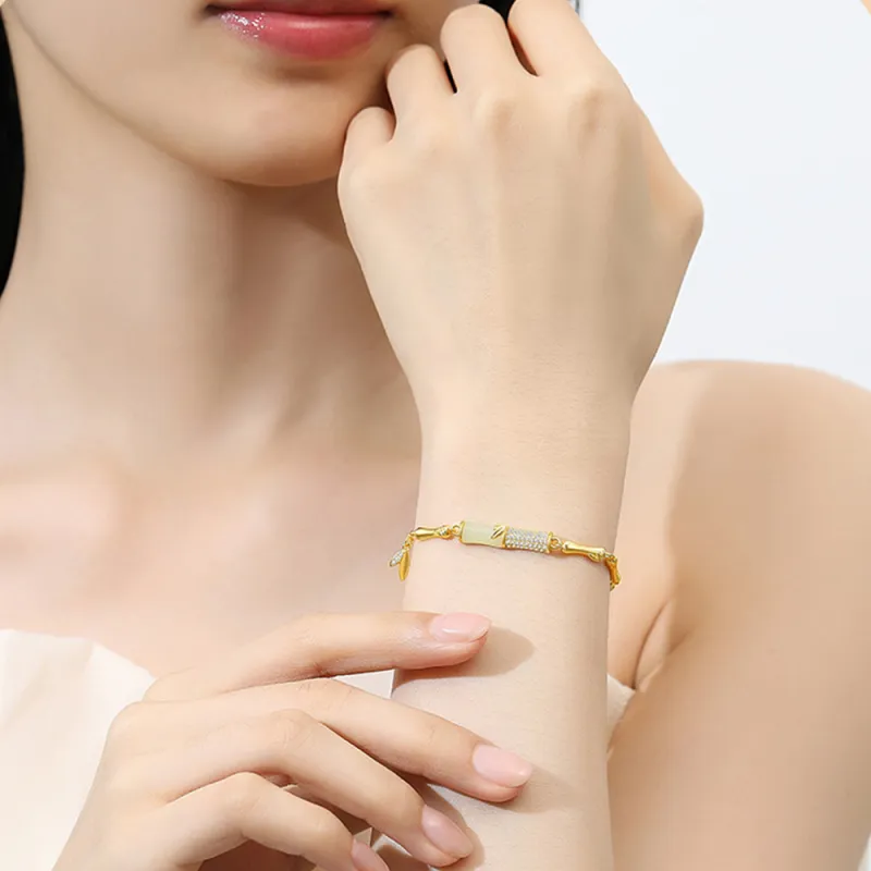 7℃ Hetian Jade Bracelets Pale Greenish-White Jade Unisex-2