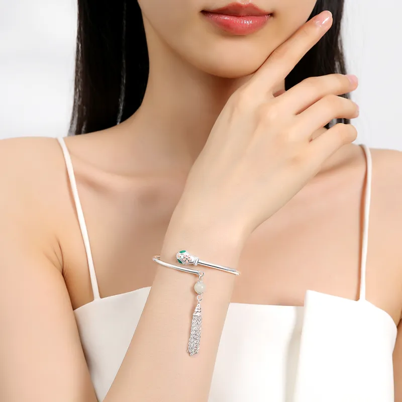 7℃ S999 Fine Silver Bangles Unisex-2