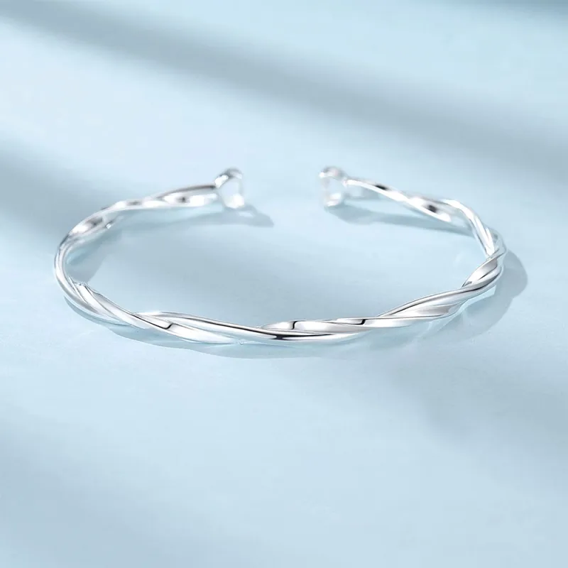 7℃ 999 Fine Silver Bangles Unisex-3