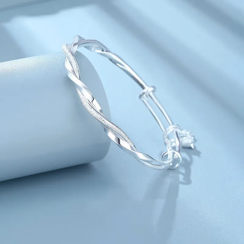 7℃ 999 Fine Silver Bangles Unisex-1