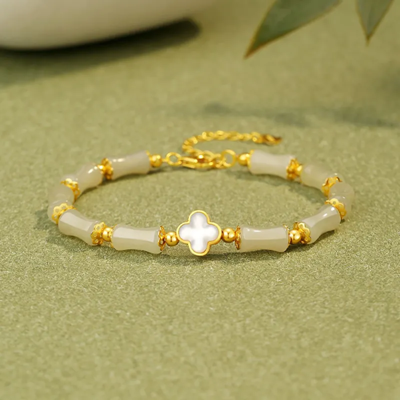 7℃ Hetian Jade Pale Greenish White Jade Unisex-3