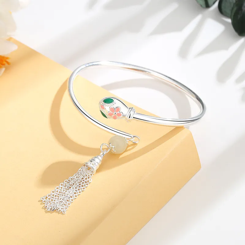 7℃ S999 Fine Silver Bangles Unisex-4