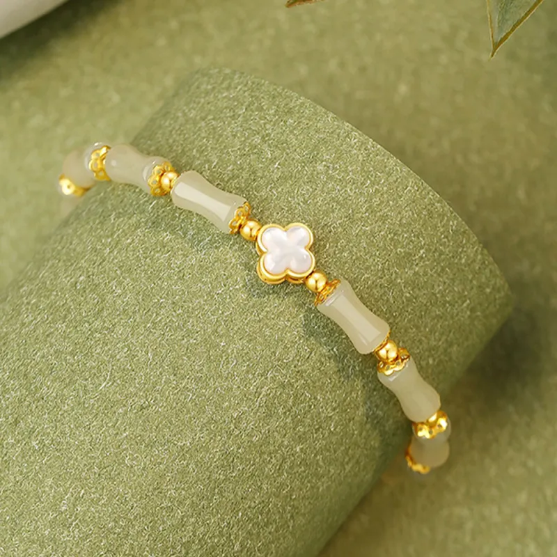 7℃ Hetian Jade Pale Greenish White Jade Unisex-4