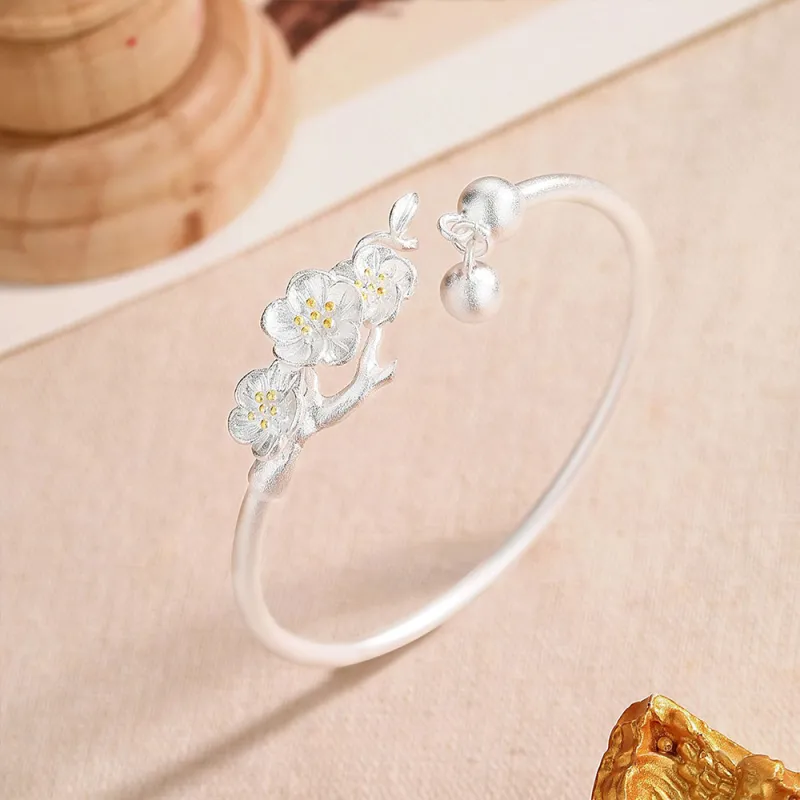 7℃ Sterling Silver S999 Bangles Unisex-4