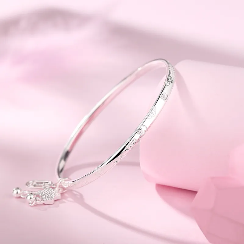 7℃ 999 Fine Silver Sterling Silver Bracelets Unisex-6