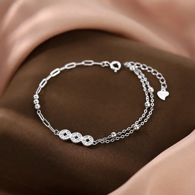 7℃ 999 Fine Silver Bracelets Unisex-3