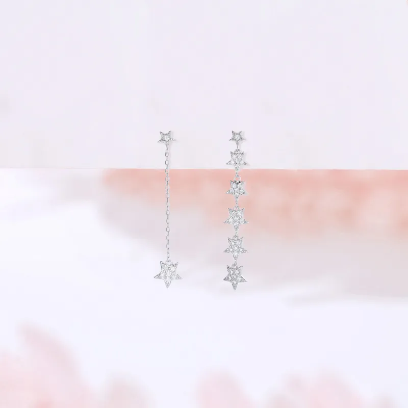 7℃ S925 Silver Drop Earrings Women's-3