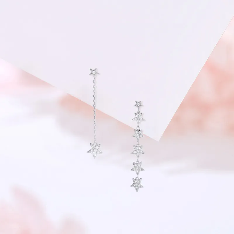 7℃ S925 Silver Drop Earrings Women's-5