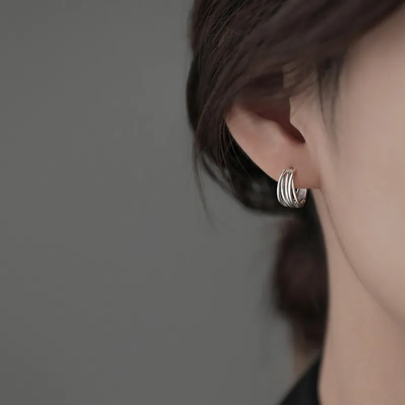 7℃ S925 Silver Stud Earrings Unisex-2