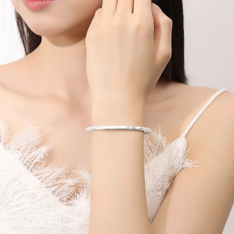 7℃ 999 Fine Silver Sterling Silver Bracelets Unisex-1