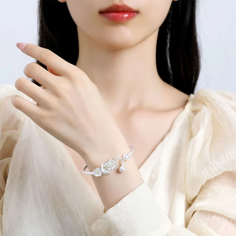 7℃ Sterling Silver S999 Bangles Unisex-1