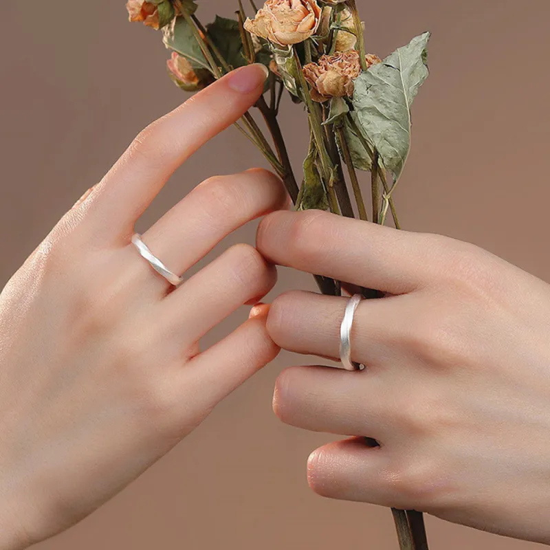 7℃ Sterling Silver Rings Unisex-4