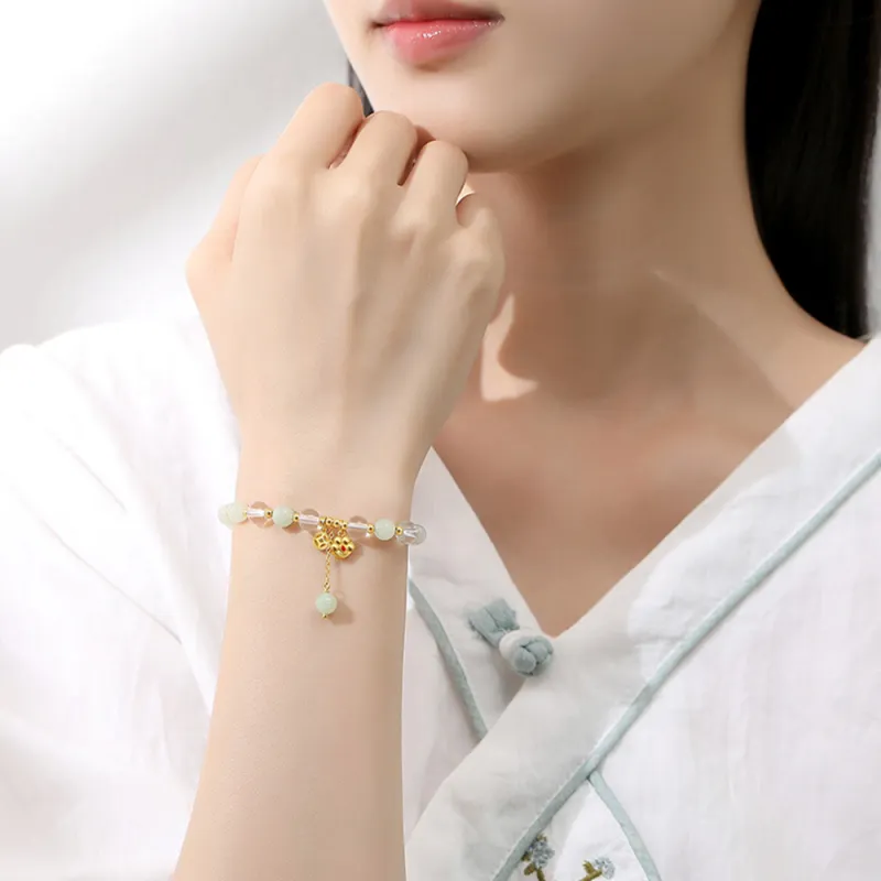 7℃ Hetian Jade Bracelets Pale Greenish White Jade Unisex-1