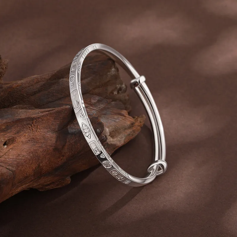 7℃ S999 Fine Silver Bangles Unisex-3