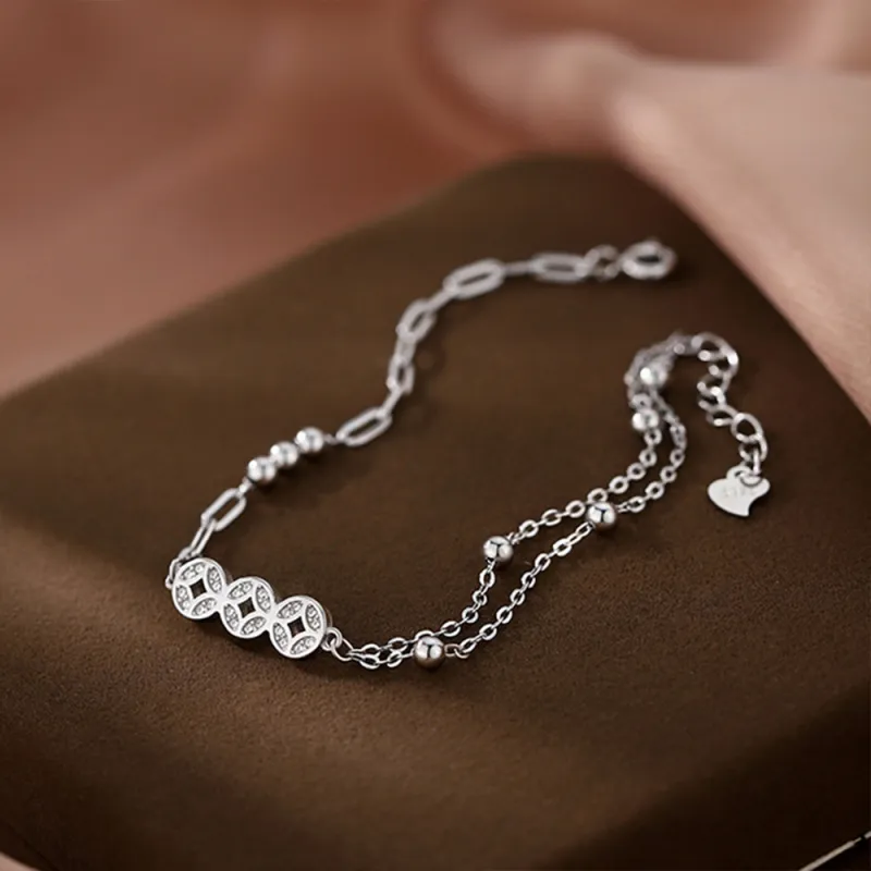 7℃ 999 Fine Silver Bracelets Unisex-4