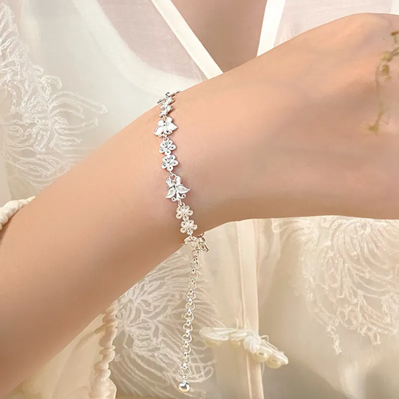 7℃ S990 Silver Pure Silver Bracelets Unisex-3