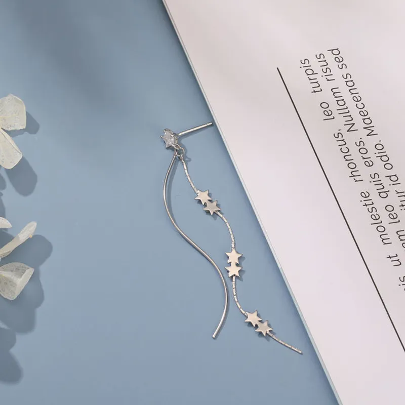7℃ S925 Silver Drop Earrings Women's-4