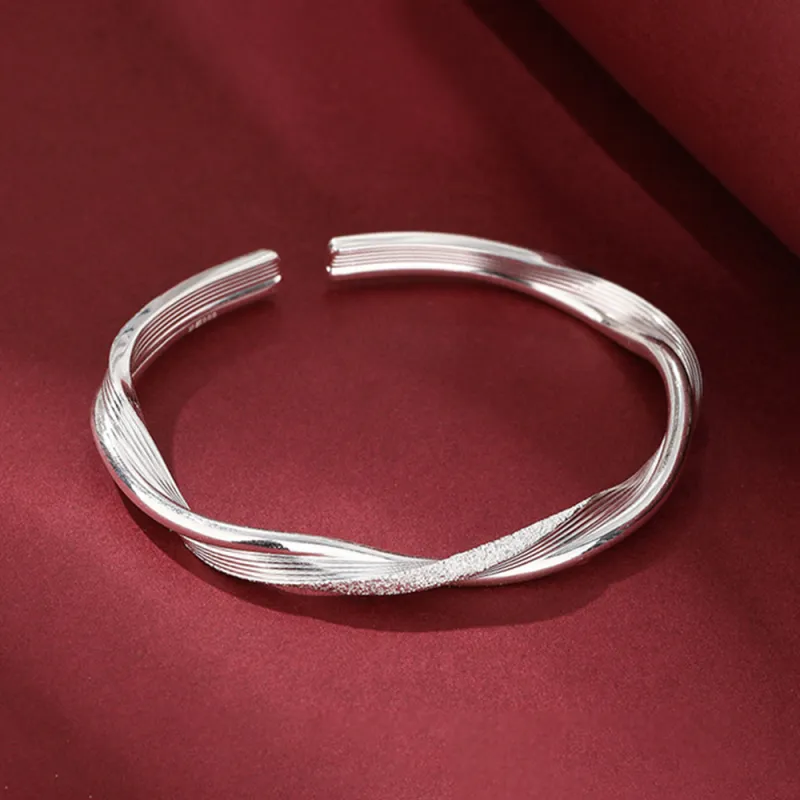 7℃ 999 Fine Silver Bangles Unisex-4