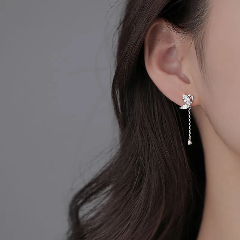 7℃ S925 Silver Drop Earrings Women's-1