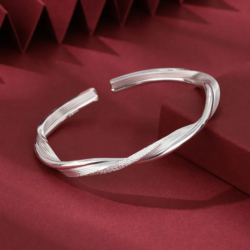 7℃ 999 Fine Silver Bangles Unisex-2