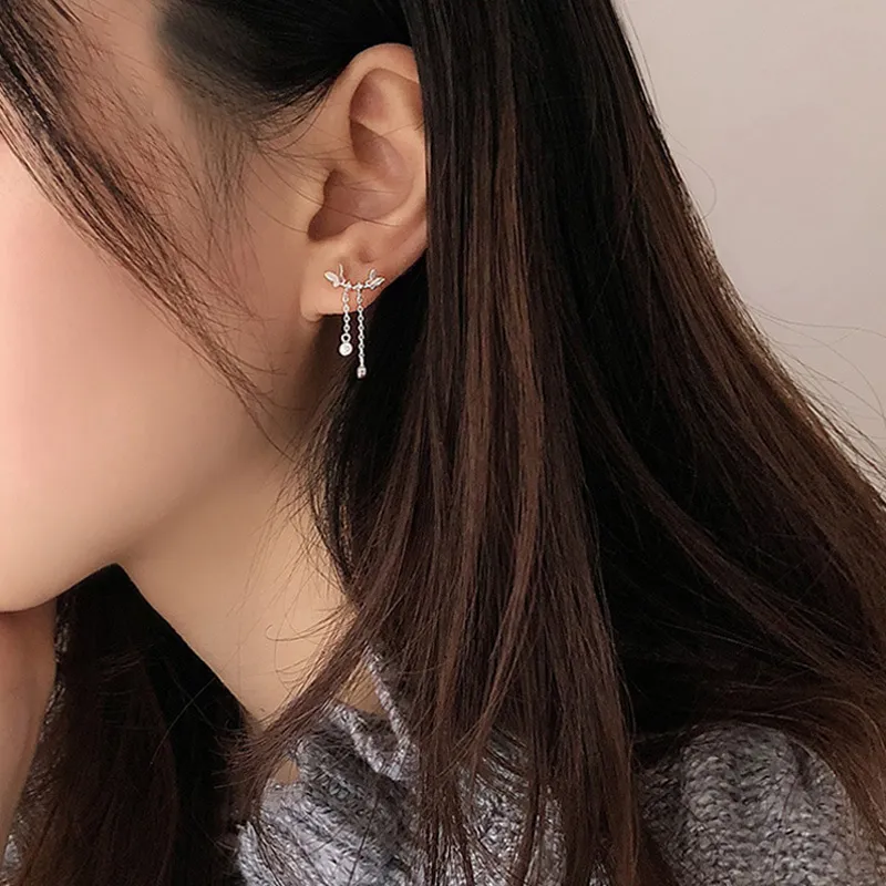 7℃ S925 Silver Drop Earrings Women's-2