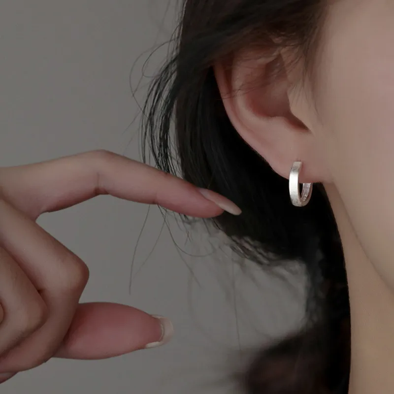 7℃ Sterling Silver Earrings Unisex-1
