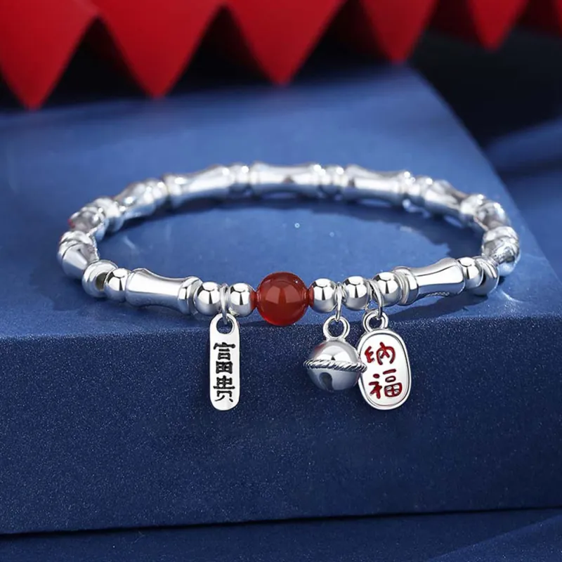 7℃ S999 Fine Silver Sterling Silver Bracelets Unisex-2