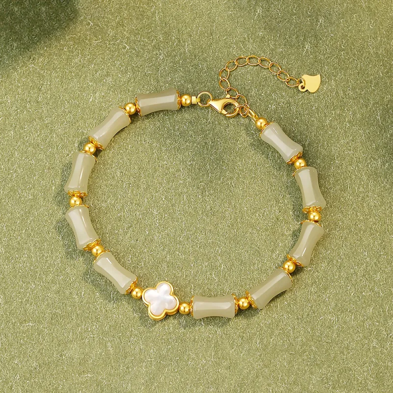 7℃ Hetian Jade Pale Greenish White Jade Unisex-5