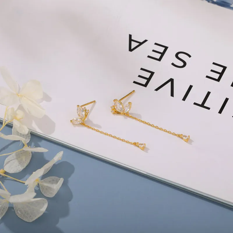 7℃ S925 Silver Drop Earrings Women's-7