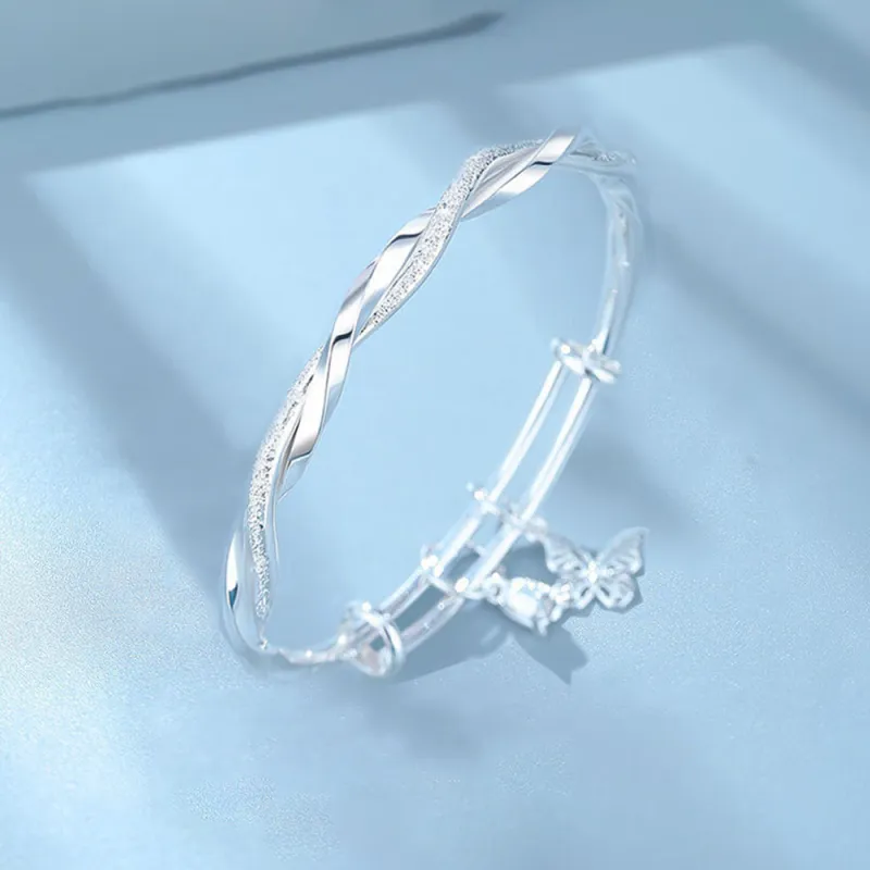 7℃ 999 Fine Silver Bangles Unisex-3