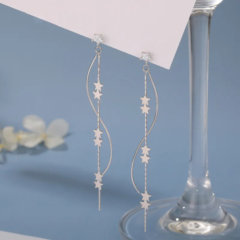 7℃ S925 Silver Drop Earrings Women's-1