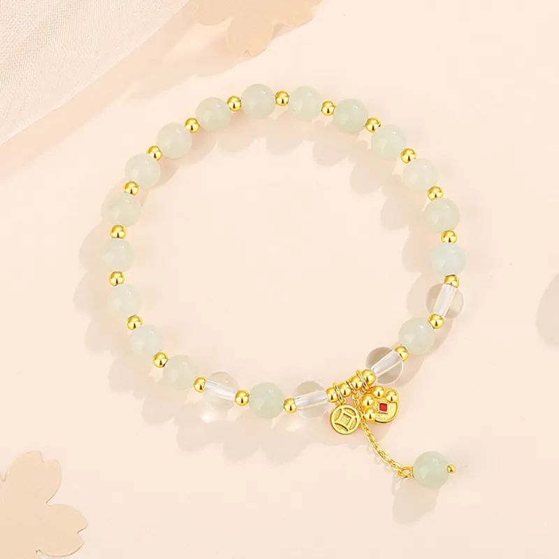 7℃ Hetian Jade Bracelets Pale Greenish White Jade Unisex-3