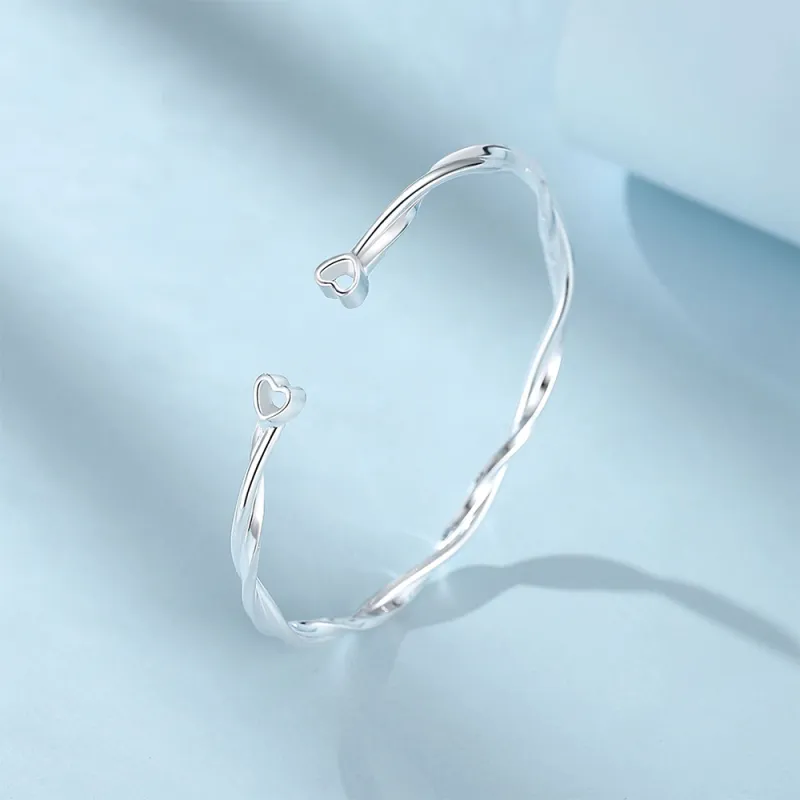 7℃ 999 Fine Silver Bangles Unisex-2