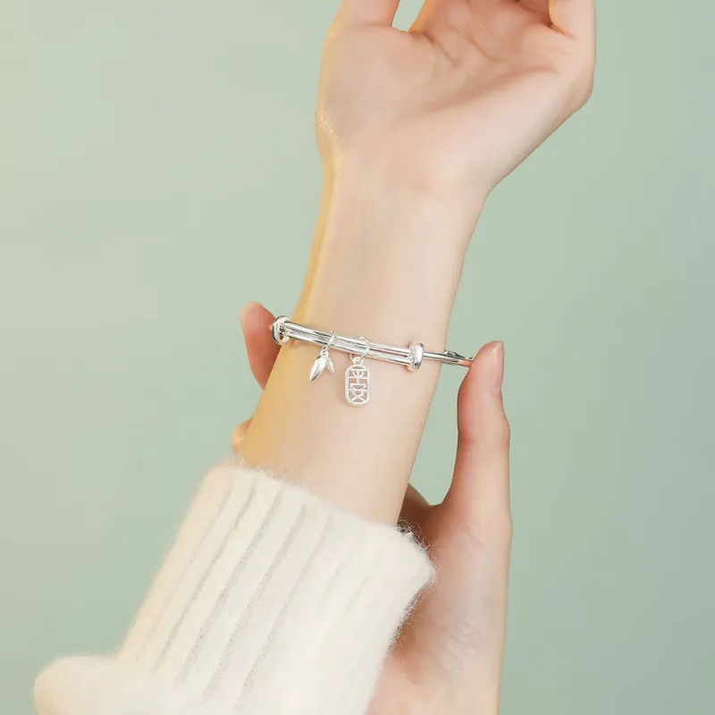 7℃ 999 Fine Silver Sterling Silver Bracelets Unisex-1