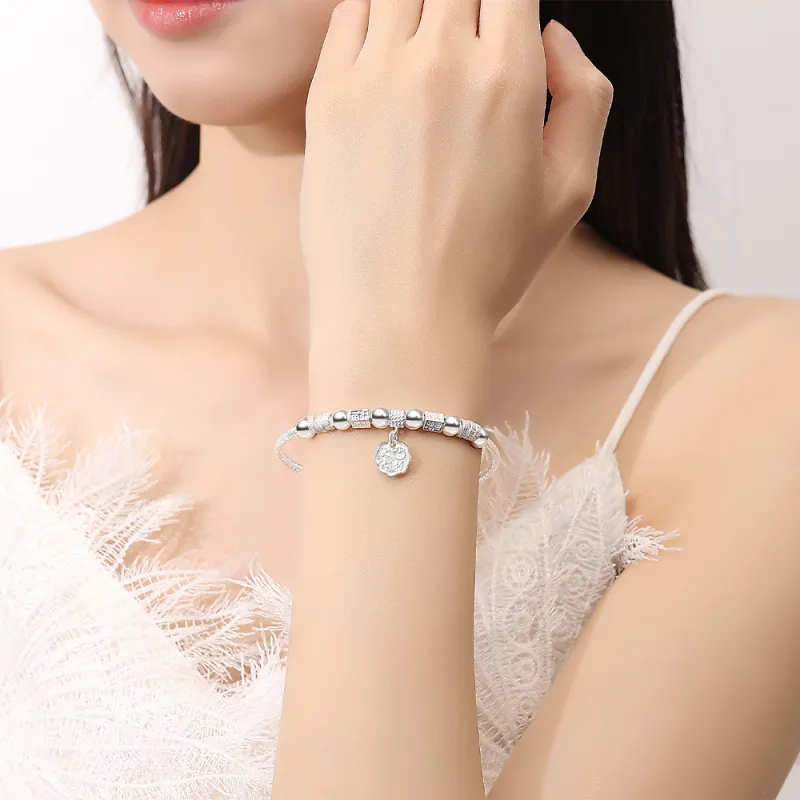 7℃ S999 Fine Silver Sterling Silver Bracelets Unisex-2