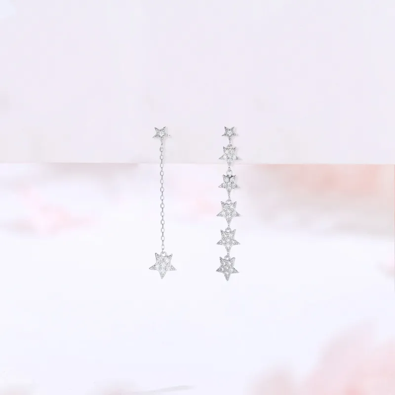 7℃ S925 Silver Drop Earrings Women's-2