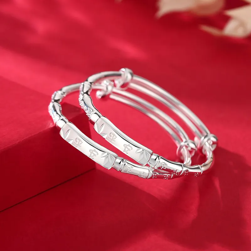 7℃ 999 Fine Silver Bangles Kids'-4