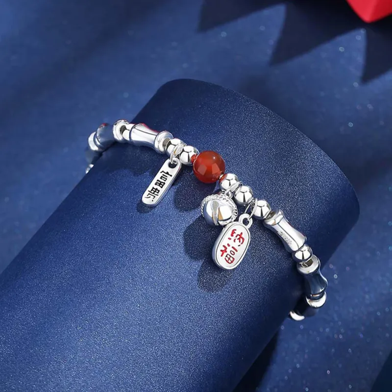 7℃ S999 Fine Silver Sterling Silver Bracelets Unisex-4