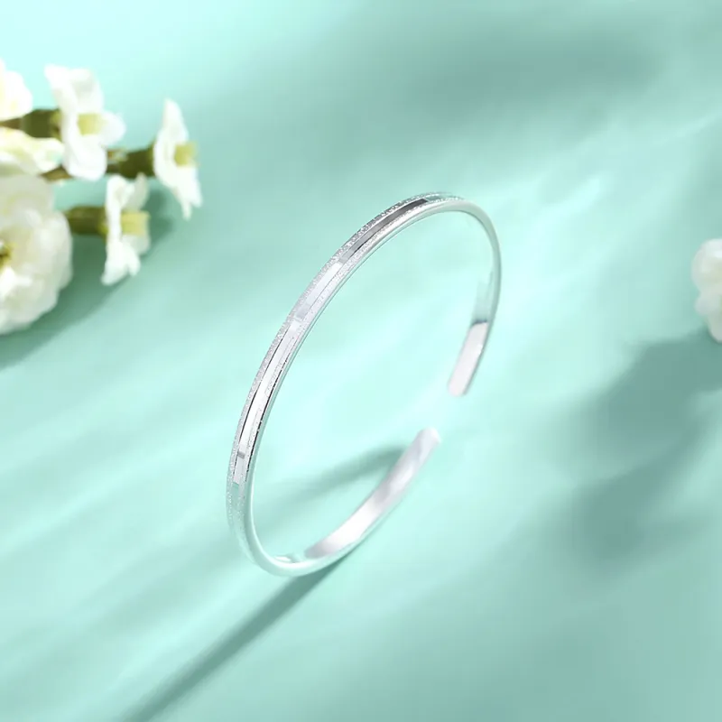 7℃ 999 Fine Silver Bangles Unisex-3