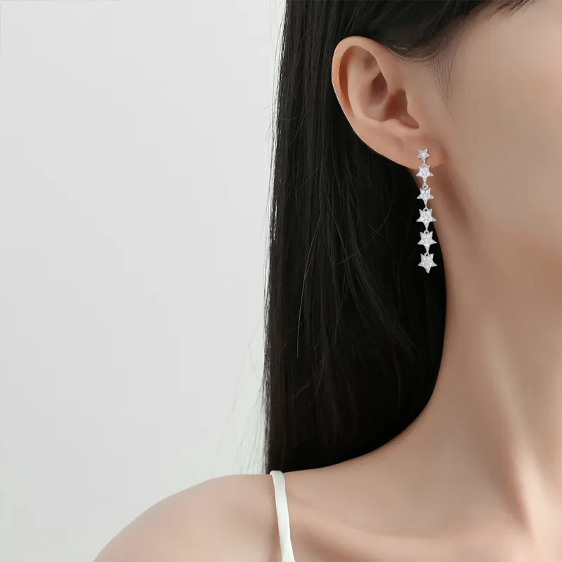 7℃ S925 Silver Drop Earrings Women's-4