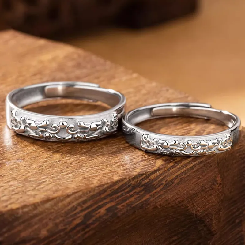 7℃ 999 Fine Silver Rings Unisex-3