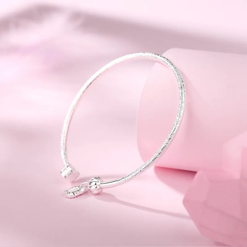 7℃ S999 Fine Silver Sterling Silver Bracelets Women's-6